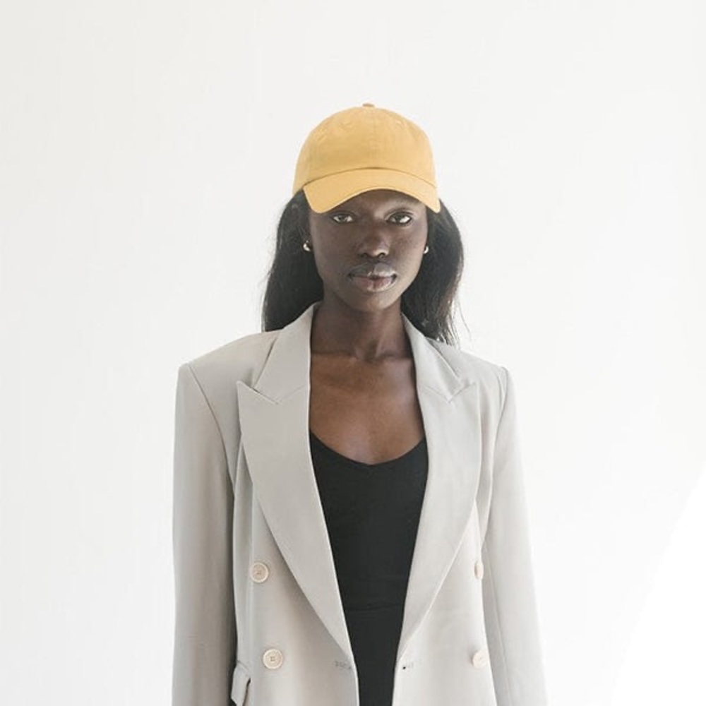 GIGI PIP Lemonly Cotton Twill Ball Hat Cap-Mustard